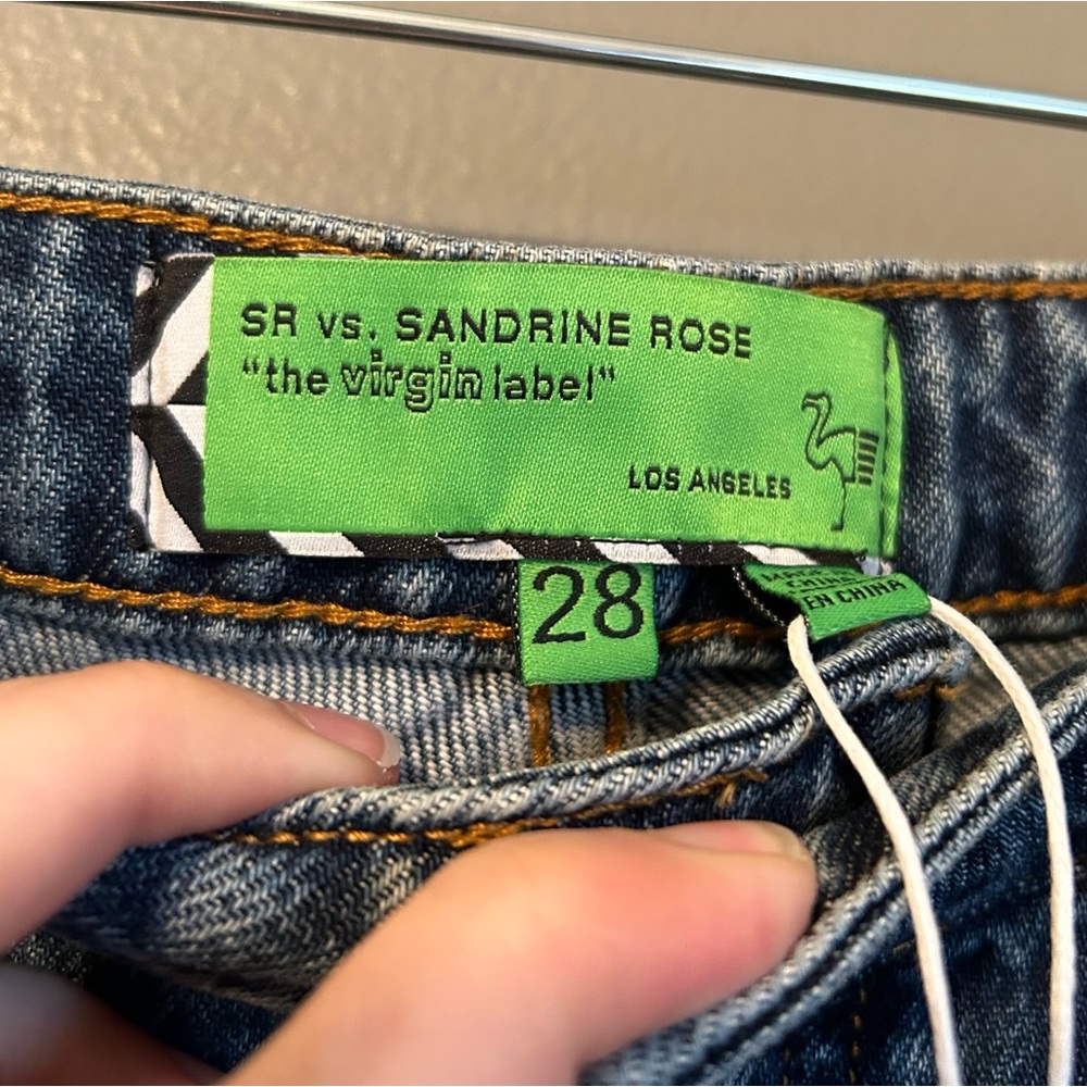 NWT Free People Sandrine Rose Sz 28/US 6 Polka dot High-rise Skinny Jeans! - Picture 7 of 16